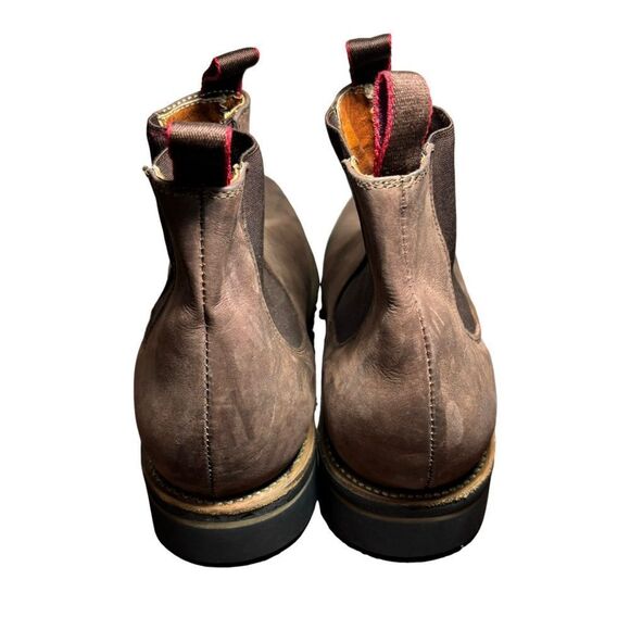 Men's Classic Brown Leather Ankle Boots - Picture 4 of 5